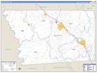 Simpson, Ms Carrier Route Wall Map
