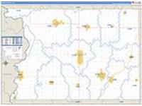 Sioux, Ia Carrier Route Wall Map