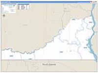 Sioux, Nd Carrier Route Wall Map
