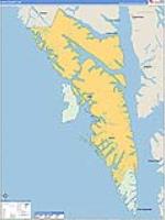 Sitka Borough (), Ak Carrier Route Wall Map