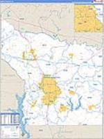Smith, Tx Carrier Route Wall Map