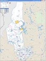 Somerset, Me Carrier Route Wall Map
