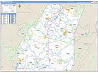 Somerset, Pa Carrier Route Wall Map