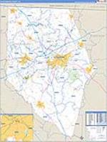 Spartanburg, Sc Carrier Route Wall Map