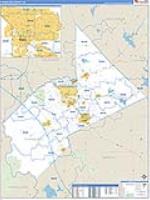 Stanislaus, Ca Carrier Route Wall Map