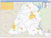 Stanly, Nc Carrier Route Wall Map
