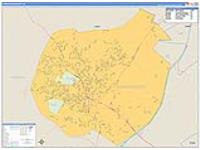 Staunton, Va Carrier Route Wall Map