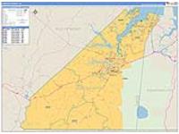 Suffolk, Va Carrier Route Wall Map