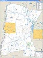 Sullivan, Nh Carrier Route Wall Map