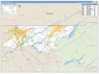 Sullivan, Tn Carrier Route Wall Map