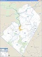 Summers, Wv Carrier Route Wall Map