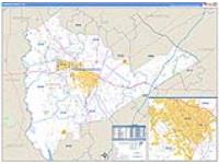Sumter, Sc Carrier Route Wall Map