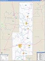 Sunflower, Ms Carrier Route Wall Map