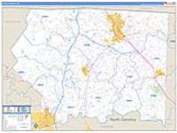 Surry, Nc Carrier Route Wall Map