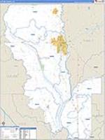 Sutter, Ca Carrier Route Wall Map