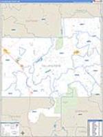Tallahatchie, Ms Carrier Route Wall Map