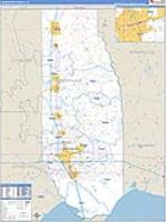 Tangipahoa Parish (), La Carrier Route Wall Map