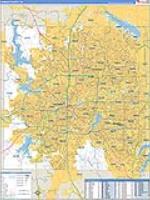 Tarrant, Tx Carrier Route Wall Map