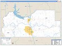 Tate, Ms Carrier Route Wall Map