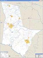 Tattnall, Ga Carrier Route Wall Map