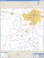 Taylor, Tx Carrier Route Wall Map