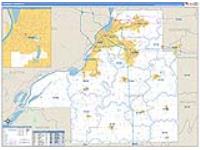 Tazewell, Il Carrier Route Wall Map