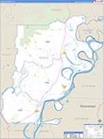Tensas Parish (), La Carrier Route Wall Map