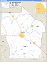 Terrell, Ga Carrier Route Wall Map