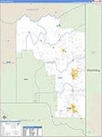 Teton, Id Carrier Route Wall Map