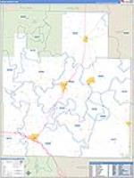 Texas, Mo Carrier Route Wall Map