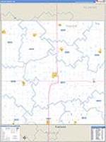Thayer, Ne Carrier Route Wall Map