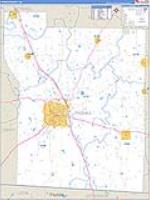 Thomas, Ga Carrier Route Wall Map