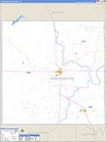 Throckmorton, Tx Carrier Route Wall Map