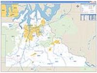 Thurston, Wa Carrier Route Wall Map