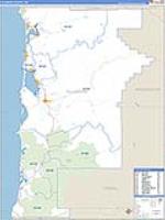 Tillamook, Or Carrier Route Wall Map