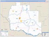 Tillman, Ok Carrier Route Wall Map