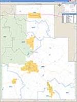 Tippah, Ms Carrier Route Wall Map