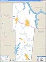 Tishomingo, Ms Carrier Route Wall Map