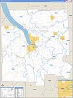 Tompkins, Ny Carrier Route Wall Map