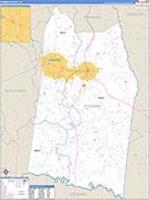 Toombs, Ga Carrier Route Wall Map