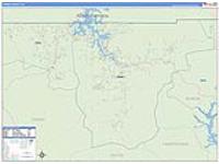 Towns, Ga Carrier Route Wall Map