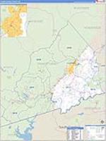 Transylvania, Nc Carrier Route Wall Map