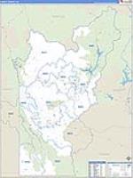 Trinity, Ca Carrier Route Wall Map