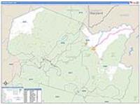 Tucker, Wv Carrier Route Wall Map