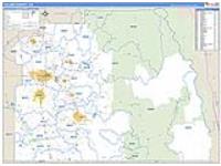 Tulare, Ca Carrier Route Wall Map