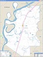 Tunica, Ms Carrier Route Wall Map