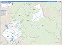 Tuolumne, Ca Carrier Route Wall Map