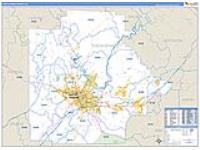 Tuscaloosa, Al Carrier Route Wall Map