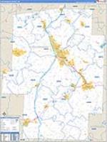 Tuscarawas, Oh Carrier Route Wall Map