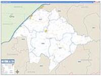 Tyler, Wv Carrier Route Wall Map